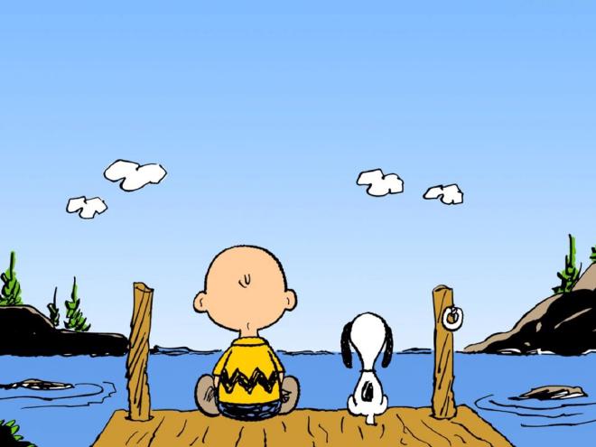 CHARLIE: "Some day, we will all die, Snoopy." SNOOPY: "True, but on all the other days, we will not." 