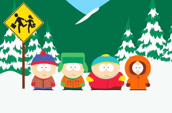 Stan, Kyle, Cartman, and Kenny